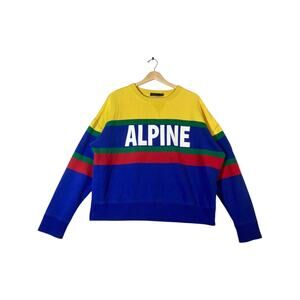 Vintage Polo Ralph Lauren Alpine Striped Pullover Crewneck Sweater Large
